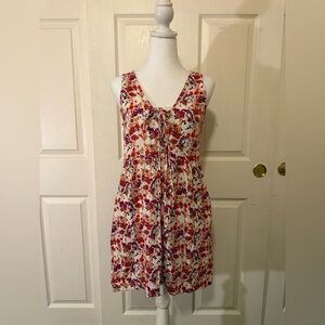 Idyllwind Floral Midi Dress - Red and Purple